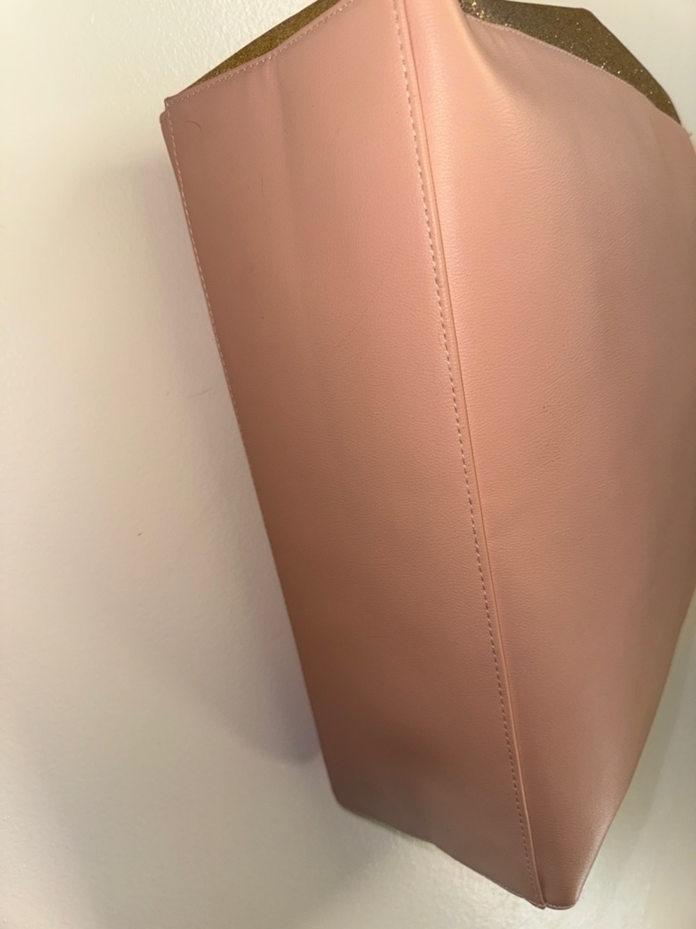Jimmy Choo Blush Pink Tote with Gold Glitter - Picture 5 of 7